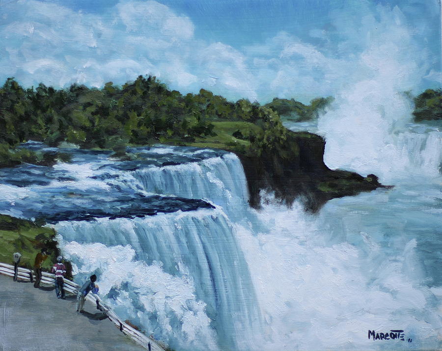 900x715 Niagara Falls Painting By Michael Marcotte