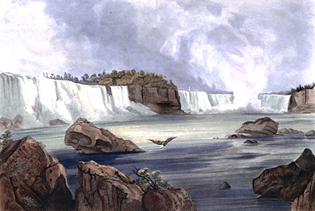 456x305 Niagara Falls By Carl Bodmer Discovering Lewis Amp Clark