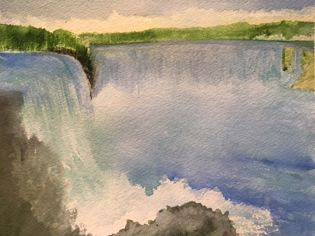 640x480 Niagara Falls Water Color Paintings