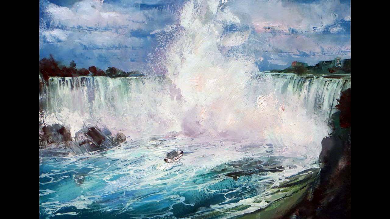 1280x720 Oil Painting. Niagara Falls.