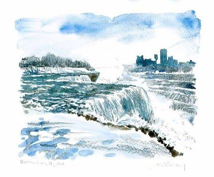 430x355 Ulixis Crafts Item Of The Day Niagara Falls Watercolour A Wc