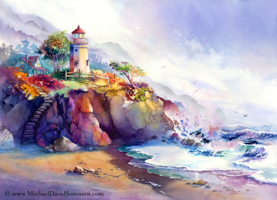 555x401 Amazing Watercolor Painting By Michael David Sorensen
