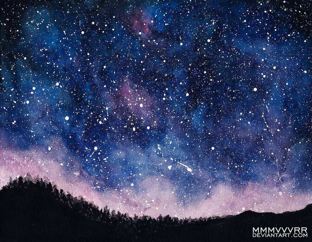 1016x787 Star Painting Elegant Night Sky By Mmmvvvrr