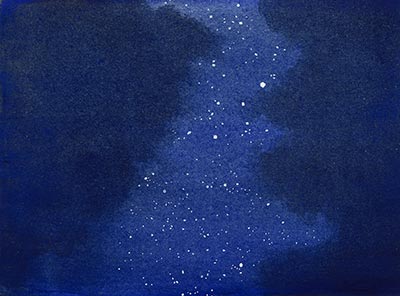 400x296 Night Sky Watercolor 7 Too Much White Paper