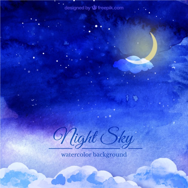 626x626 Night Sky Watercolor Background Vector Free Download