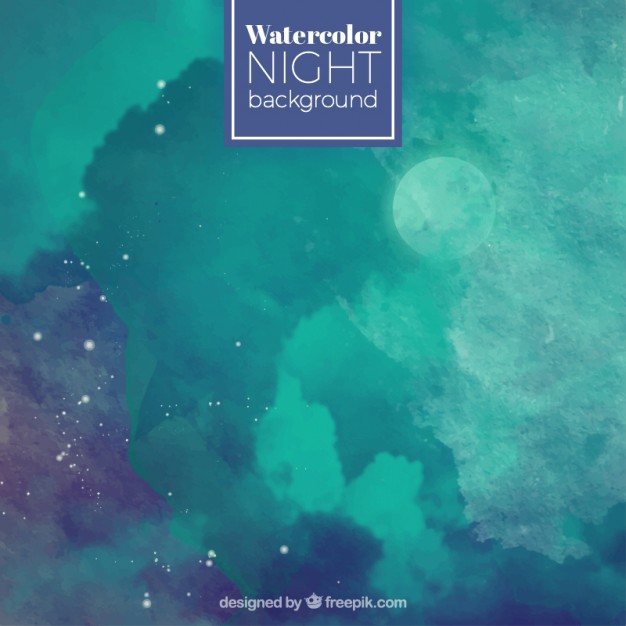 626x626 Watercolor Night Background Vector Free Download