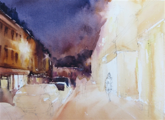 530x387 How To Paint Night Scenes In Watercolour With Paul Weaver