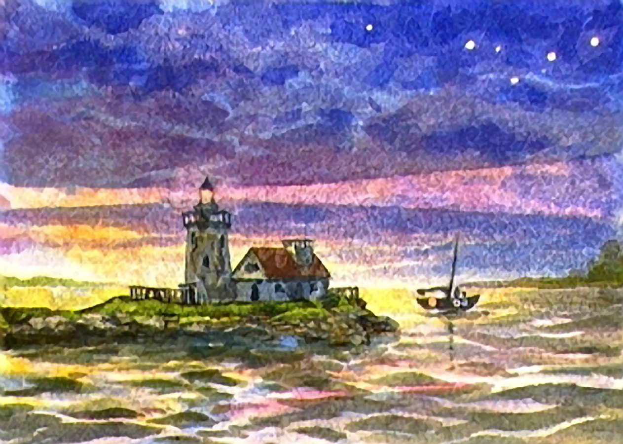 1263x900 Nighttime Lighthouse