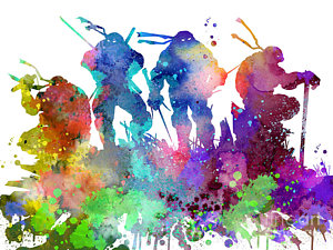 300x225 Ninja Turtles Painting By Watercolor Girl