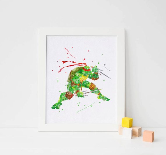 570x533 Tmnt Art, Teenage Mutant Ninja Turtle Raphael Watercolor Raph