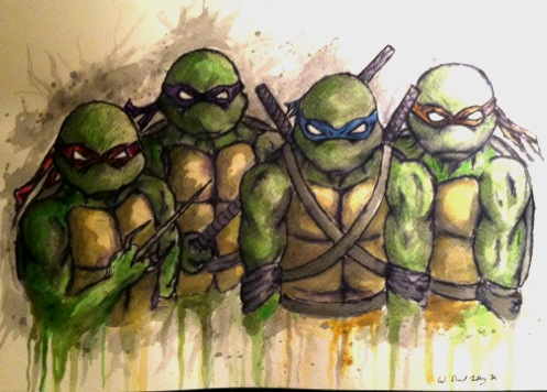 497x356 Tmnt Watercolor, (Oc)