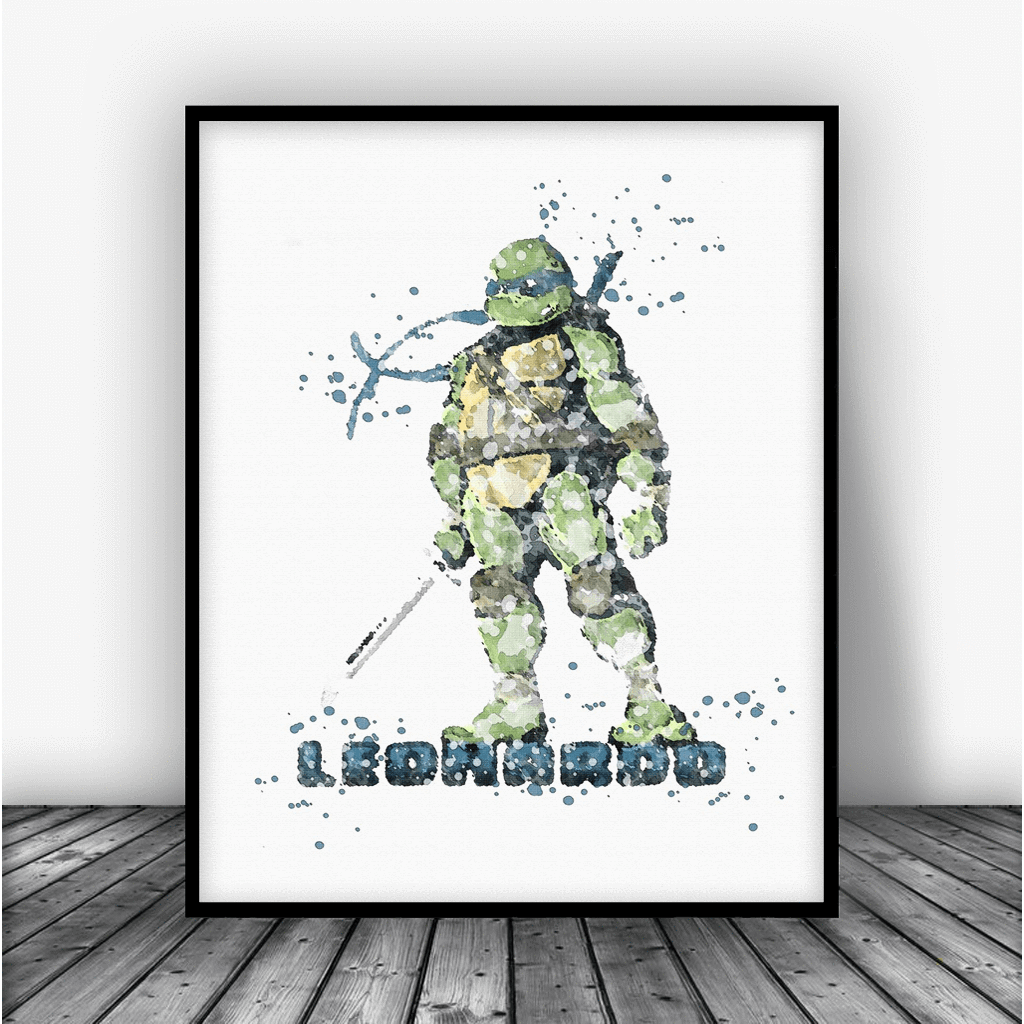 1024x1024 Teenage Mutant Ninja Turtles Leonardo 2 Art Print Poster