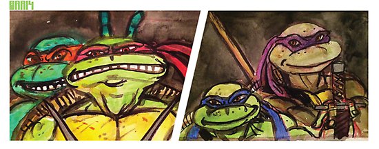 550x216 Teenage Mutant Ninja Turtles Watercolor Photographic Prints By