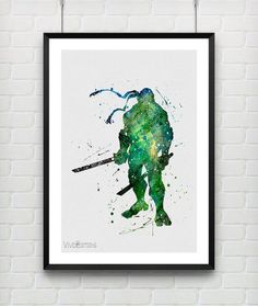 236x279 Teenage Mutant Ninja Turtles Watercolor Art Print