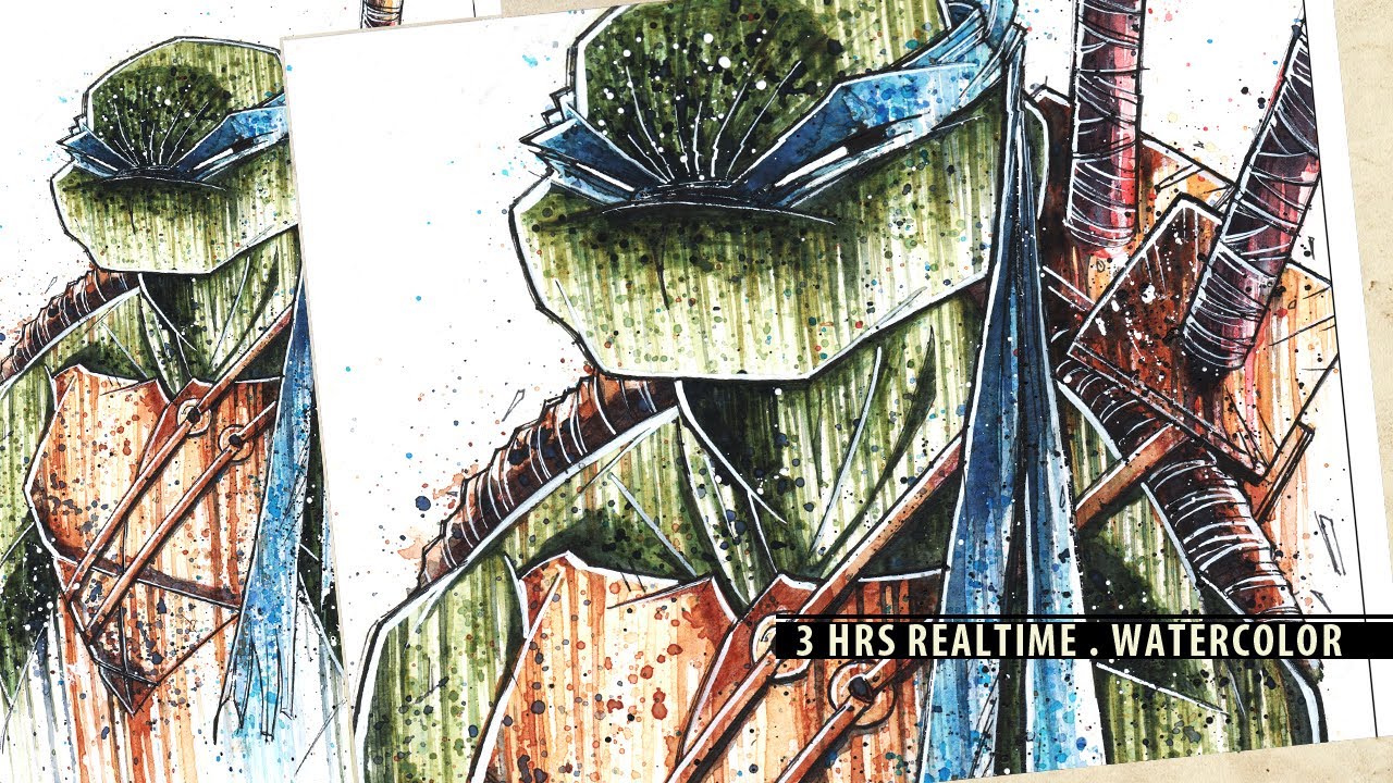1280x720 Watercolor 30min Paint Tmnt Leonardo