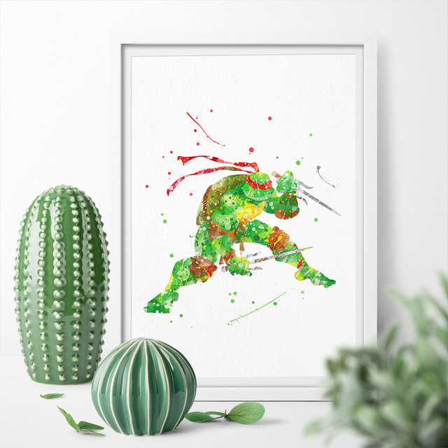 640x640 Watercolor Teenage Mutant Ninja Turtles Moive Posters Prints