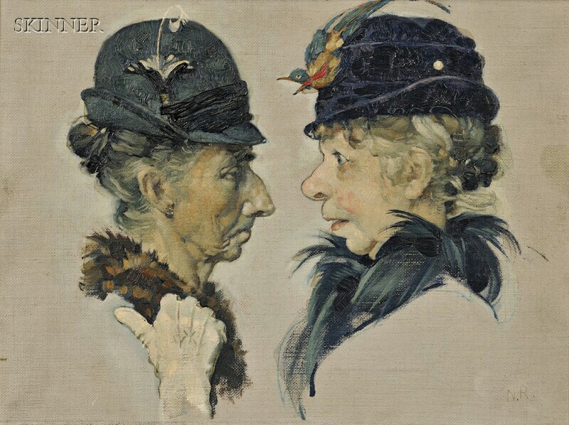 800x598 Norman Rockwell (American, 1894 1978) The Gossips (Vignette I