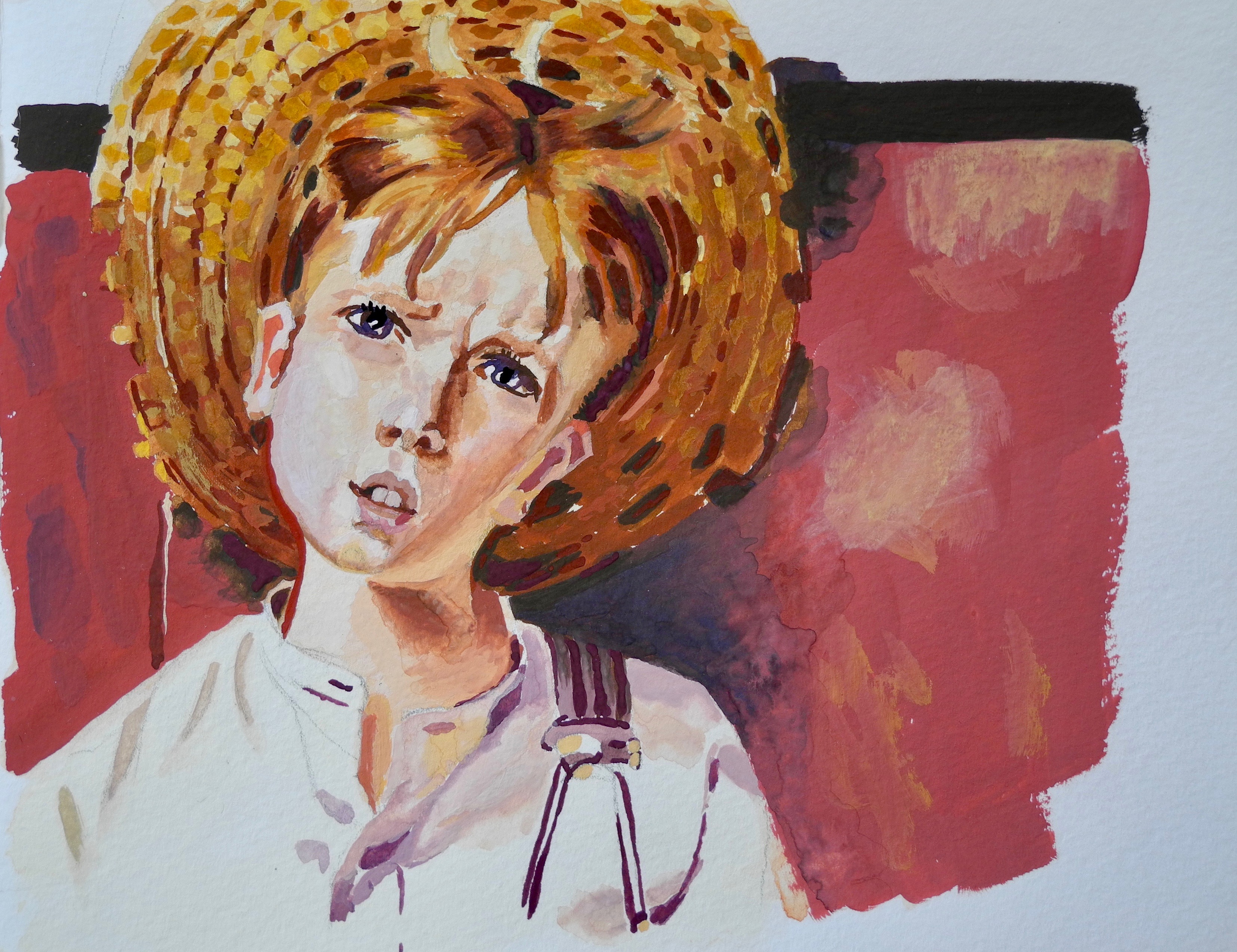 3309x2546 A Study Of A Norman Rockwell Painting In Gouache