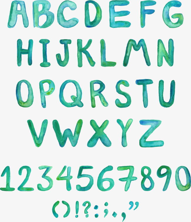 650x758 Watercolor Letters And Numbers, Watercolor Letters, Vector