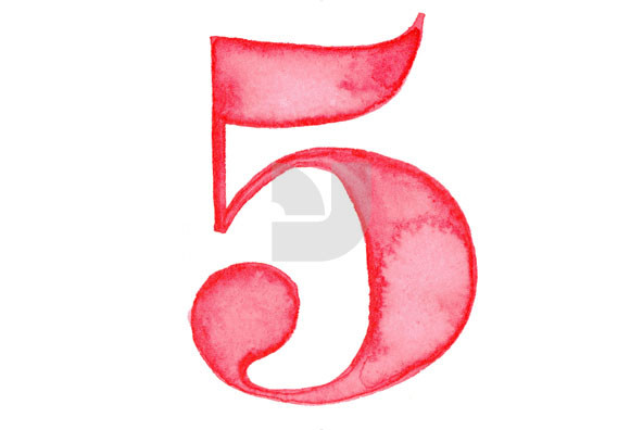 592x396 Watercolor Numbers