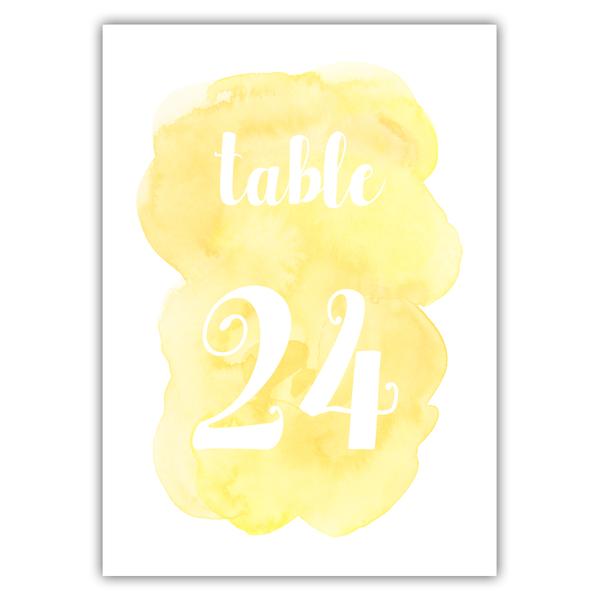 600x600 Watercolor Table Numbers Dazzling Daisies