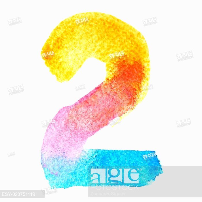701x700 Colorful Watercolor Numbers, Stock Photo, Picture And Low Budget