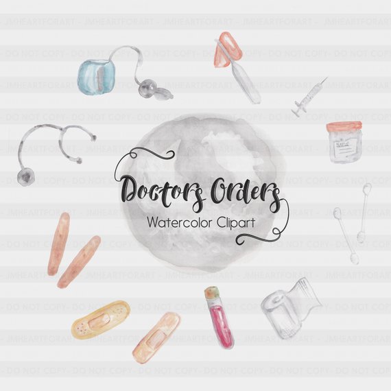 570x570 Doctor Clipart Nurse Clipart Object Clipart Watercolor Etsy