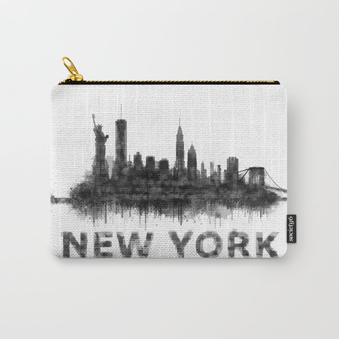 700x700 Ny New York City Skyline Nyc Black White Watercolor Art Carry All
