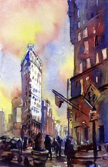 375x579 Nyc Watercolor Paintings For Sale Saatchi Art