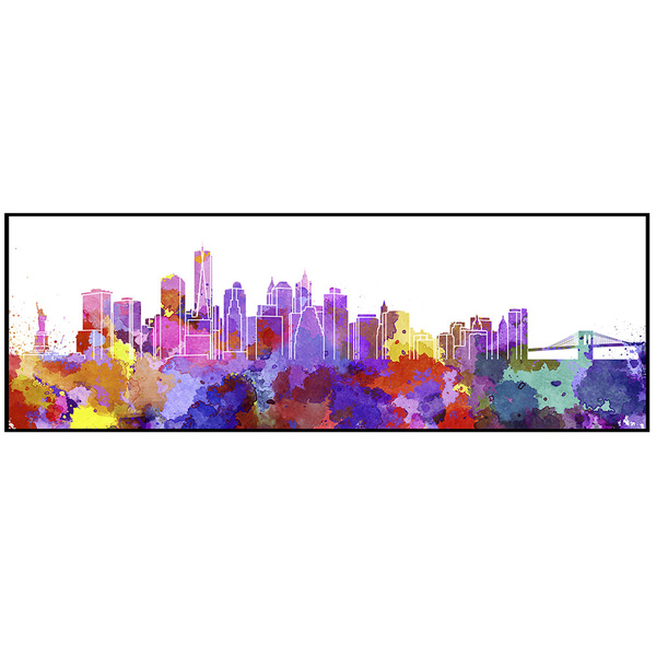 600x600 Shop Nyc Watercolor 12 Inch X 36 Inch Woodmount