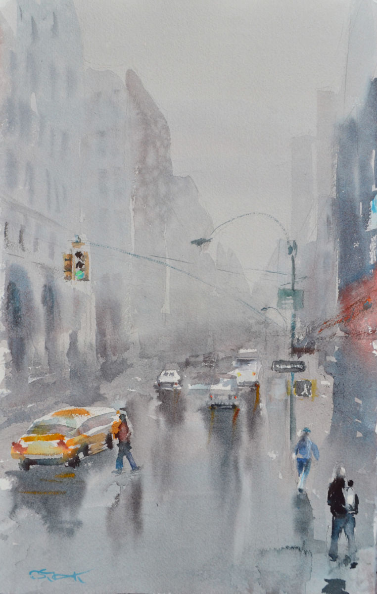 762x1200 That Rainy New York. (Tatsiana Harbacheuskaya)