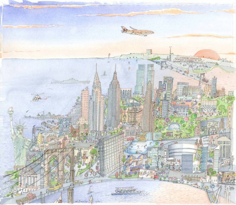 789x687 Chrisanne Cards Amp Gifts Paints Nyc With Watercolor Collection