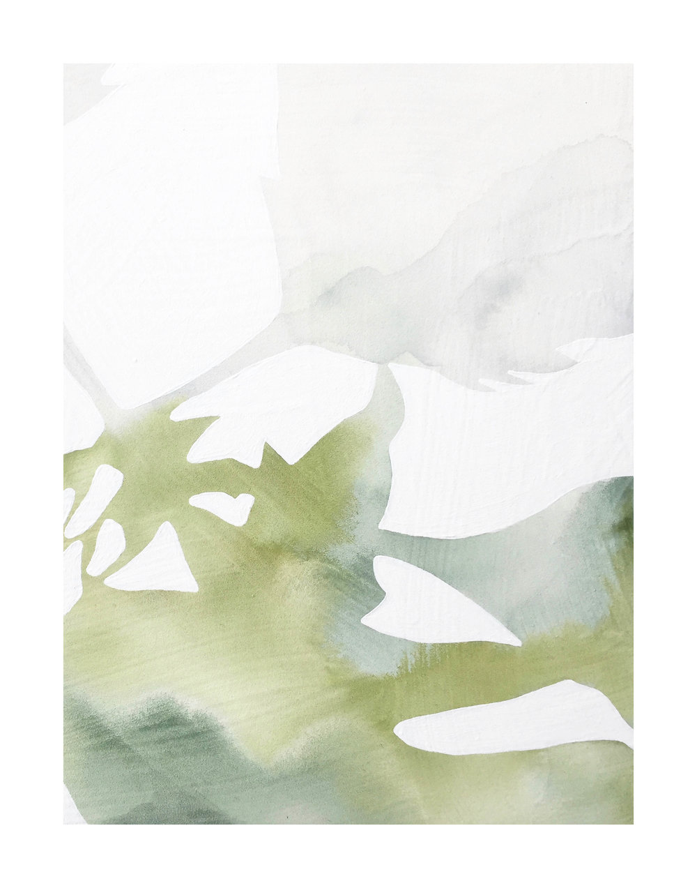 1000x1273 Oak Leaf Hydrangea 11x14 Modern Botanical Watercolor Art Print