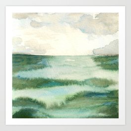 264x264 Ocean Watercolor Art Prints Society6