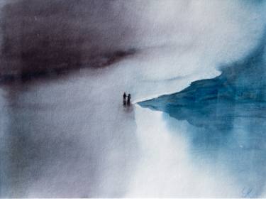 375x280 Ocean Silence, Original Watercolour Painting, 15.7x 11.8, Ready