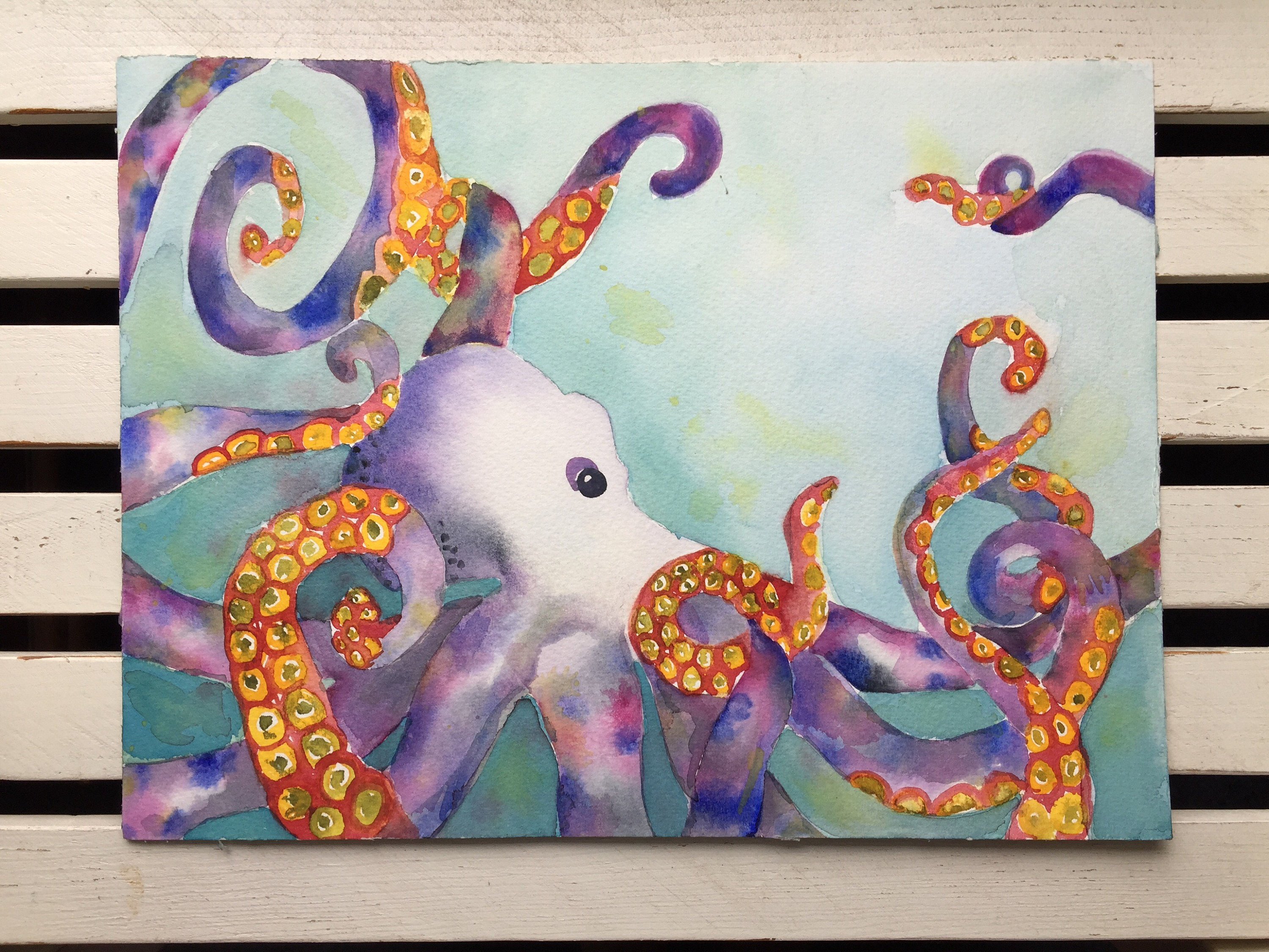 Octopus Watercolor Painting at GetDrawings | Free download