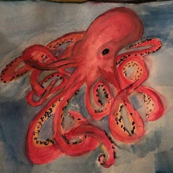 Octopus Watercolor Painting at GetDrawings | Free download