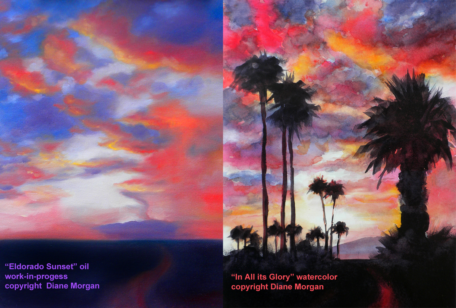 1490x1008 Diane Morgan Paints Battle Of The Brushes.....oil Vs Water