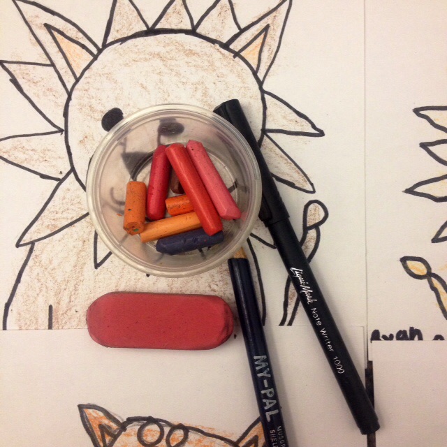 640x640 Spooky Houses Oil Pastel Amp Watercolor