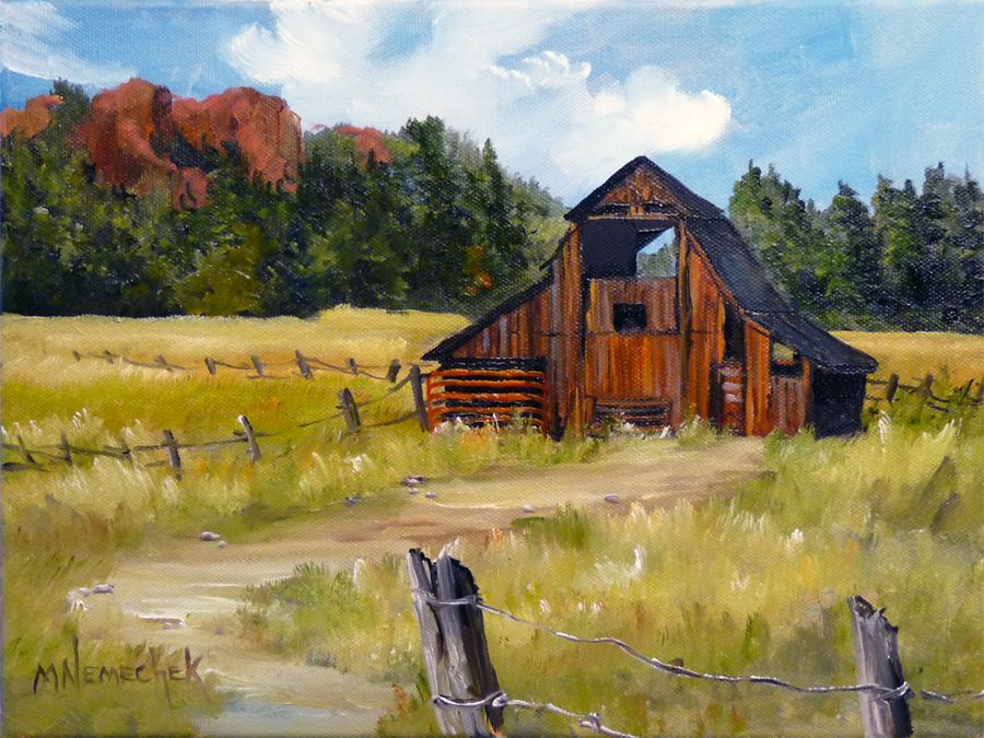 900x675 Old Barn Paintings Old Barn Paintings Small Originals