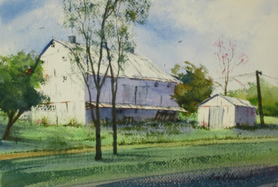 400x270 Watercolors By Jim Oberst Blog Rock Mill Park Barn