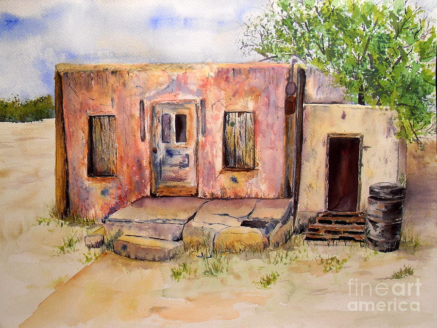 900x677 Old House In Clovis Nm Painting By Vicki Housel