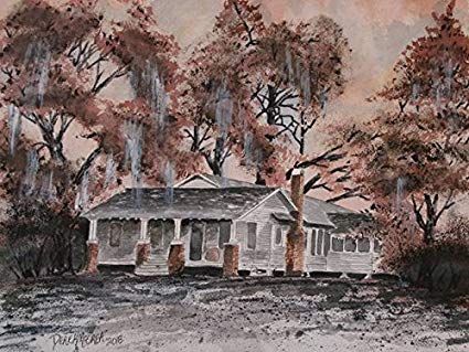 425x319 Imagekind Wall Art Print Entitled Old House Watercolor