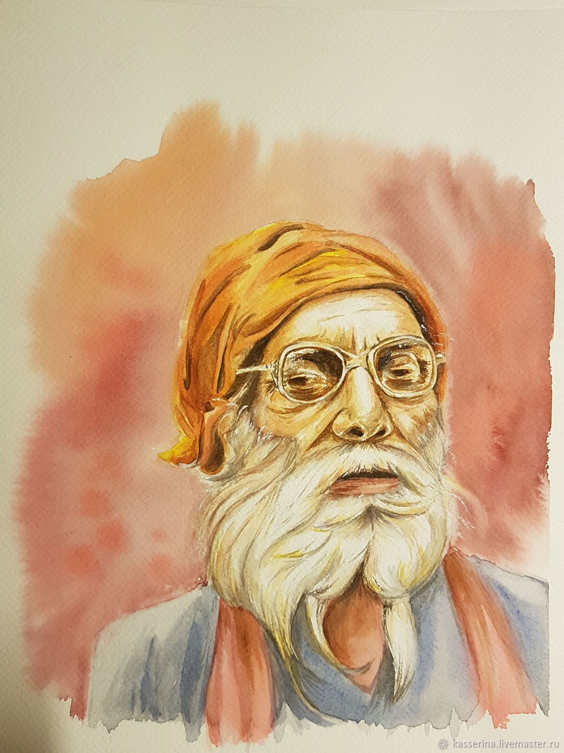 1125x1500 Portrait Of Old Indian Man Shop Online On Livemaster With