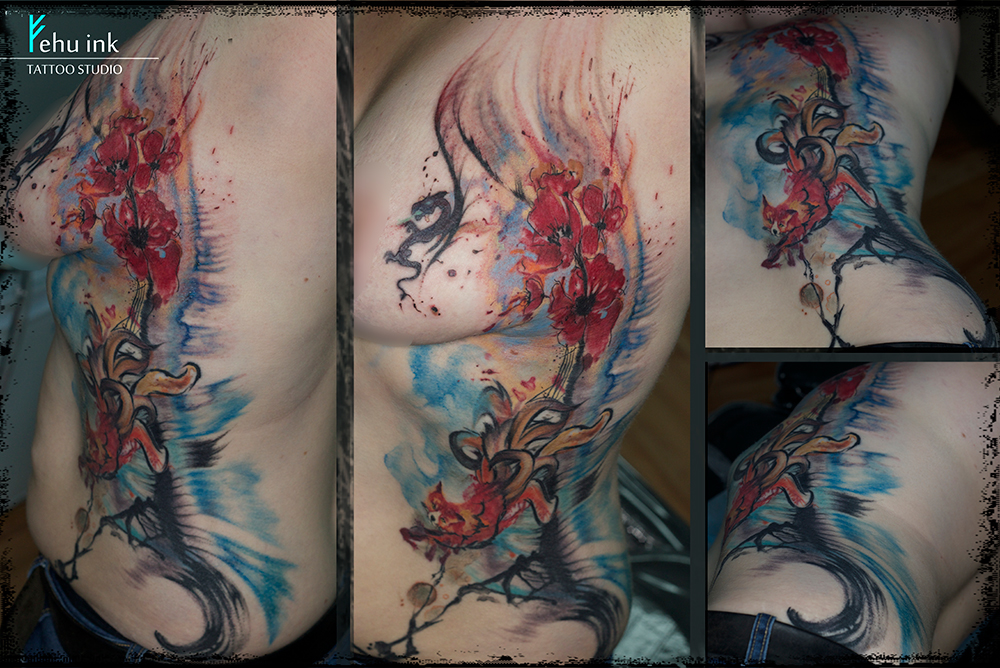 1000x668 Watercolor Tattoo By Ellegottzi