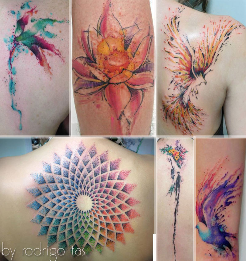 800x850 35 + Fabulous Feminine Watercolors Tattoos Ideas