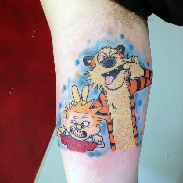 600x600 70 Calvin And Hobbes Tattoo Designs For Men