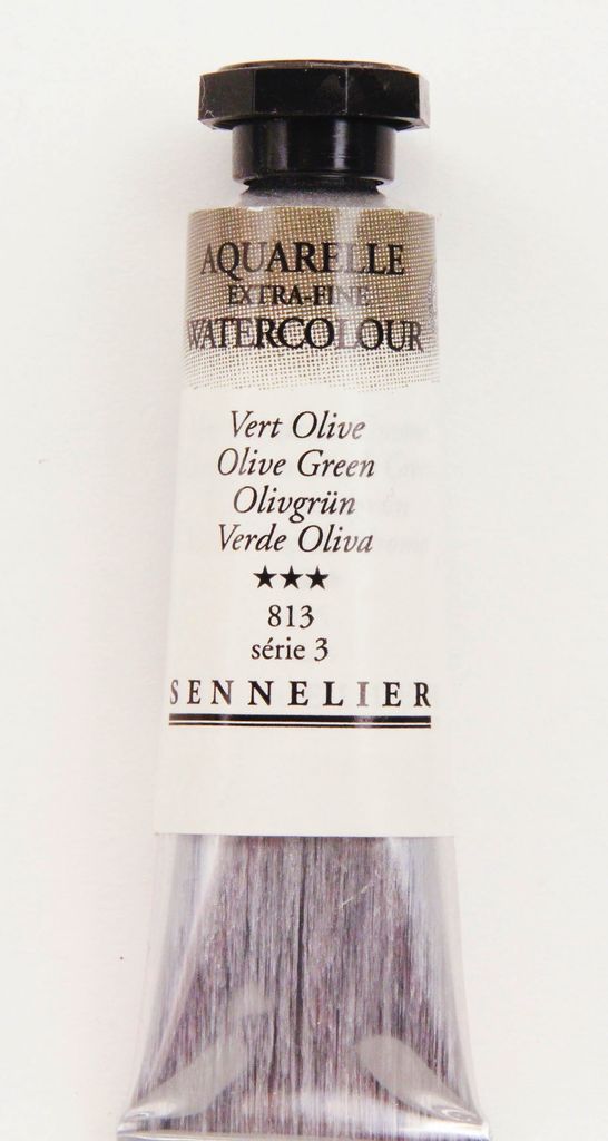 546x1024 France Sennelier, Aquarelle Watercolor Paint, Olive Green, 813