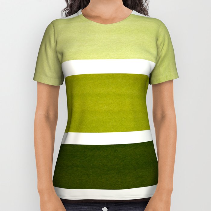 700x700 Olive Green Minimalist Watercolor Mid Century Staggered Stripes