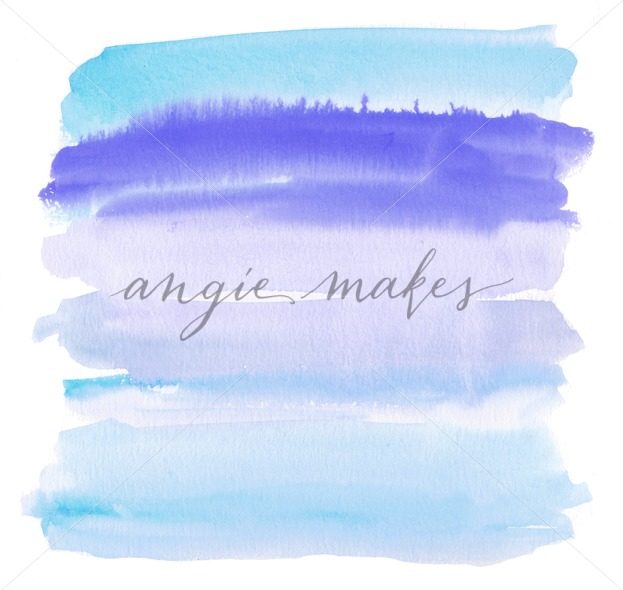 623x590 Ombre Blue Watercolor Striped Background